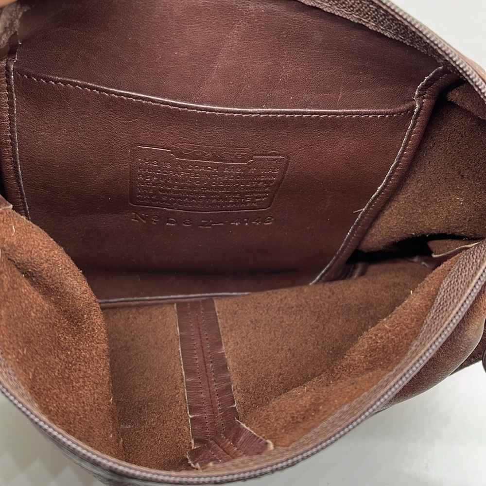 Vintage Coach 4148 Brown Leather Bucket Shoulder Bag Purse - Picture 10 of 12